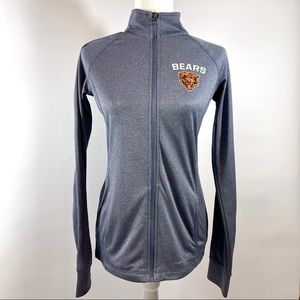 Chicago Bears long sleeve thermabase log sleeve zip up womens size M